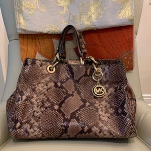 Michael Kors Cynthia Medium Snakeskin Bag